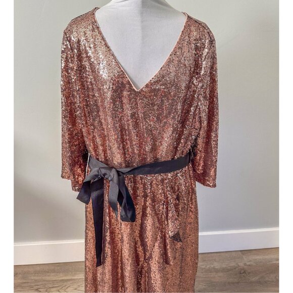 Lane Bryant Copper Sequin Party Dress - Picture 8 of 12
